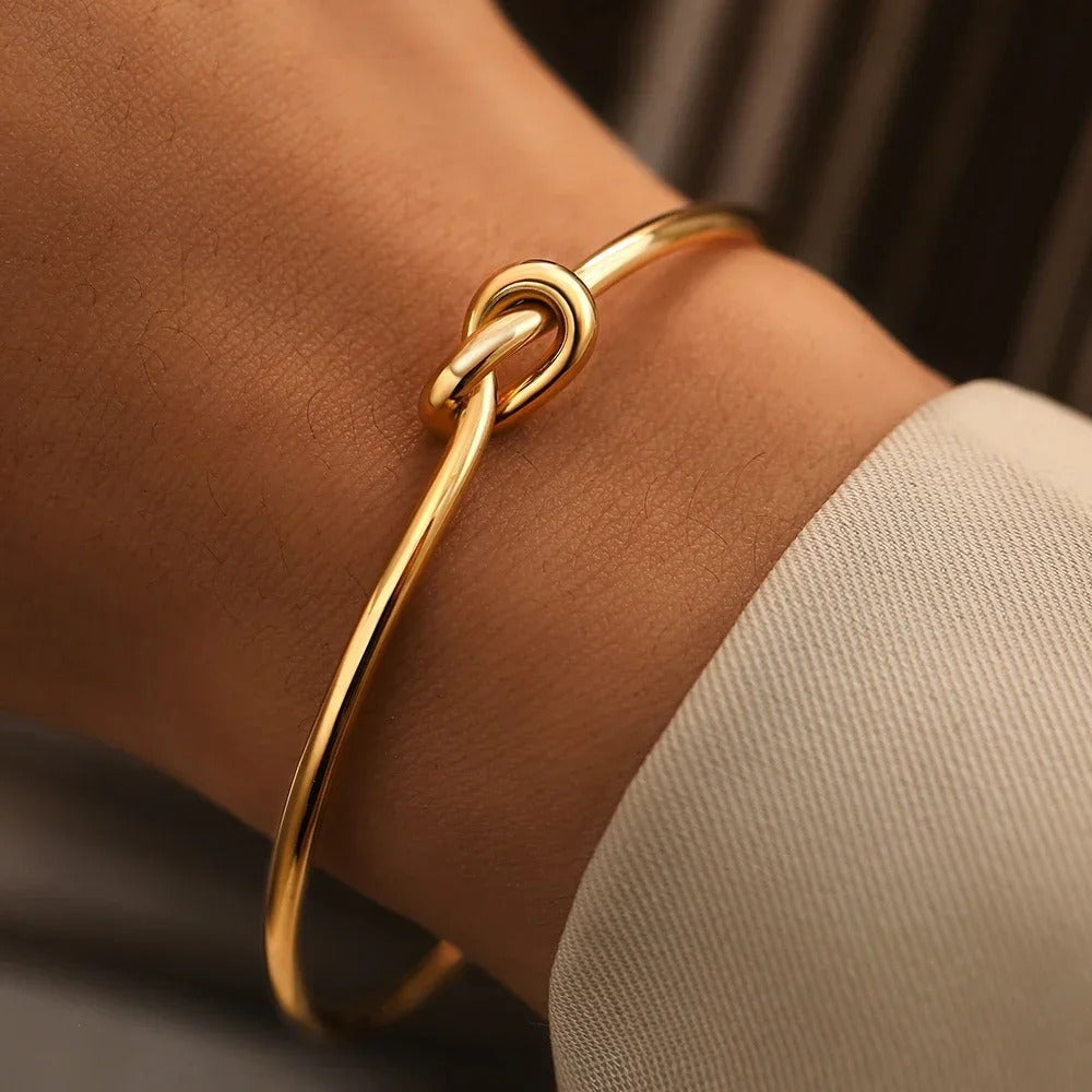 Vintage Woven Twist Stainless Steel Bracelet