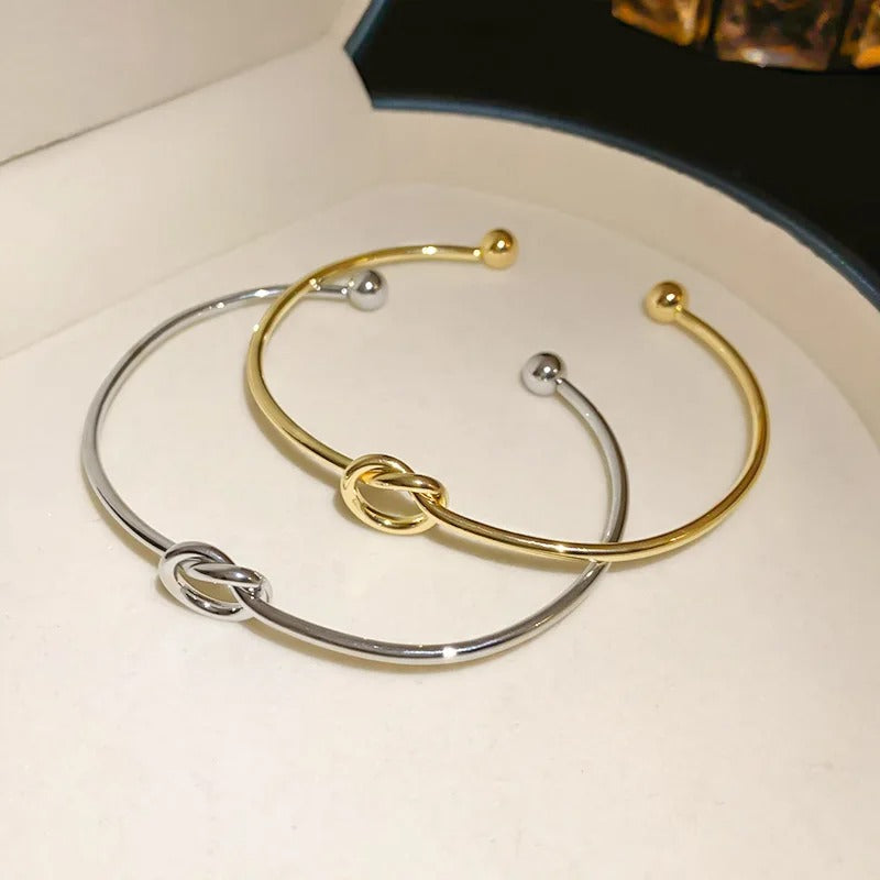 Vintage Woven Twist Stainless Steel Bracelet